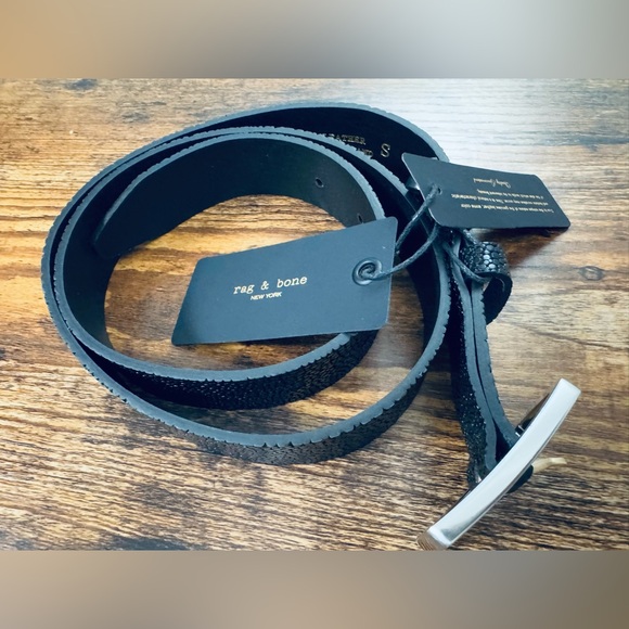 NWT Rag & Bone Boyfriend Textured Leather Belt-Small - Picture 6 of 9